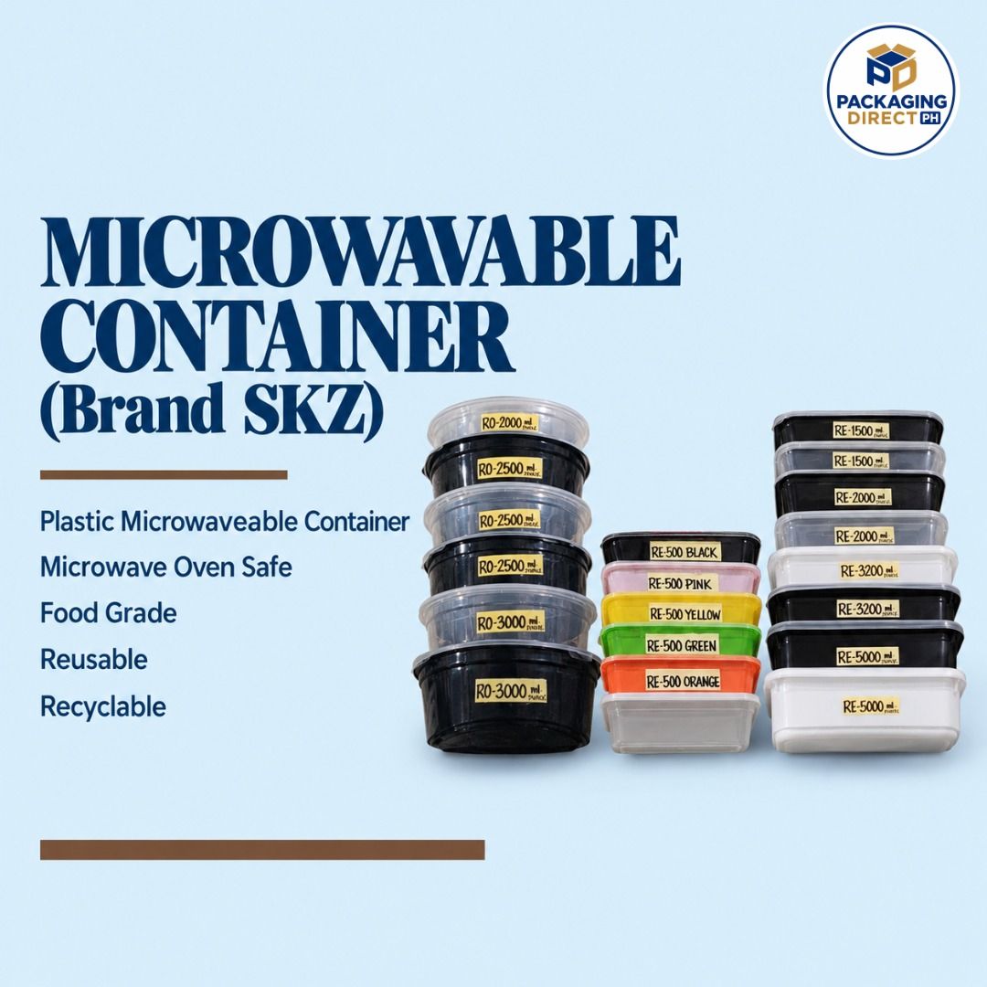 SKZ Microwavable Container (Category: Food Organization & Storage) located in Manila. Submitted by golden888onlineshop (Listing ID 1469643395, Image 1). Description: 🍱 **Need food containers na practical gamitin araw-araw?** Minsan, mas convenient talaga kapag may maayos kang lalagyan ng pagkain—whether para sa baon, food storage, or sa food business mo. 😊 Introducing **SKZ Microwavable Container!** 💙 ✔ Microwave Oven Safe ✔ Food Grade ✔ Reusa