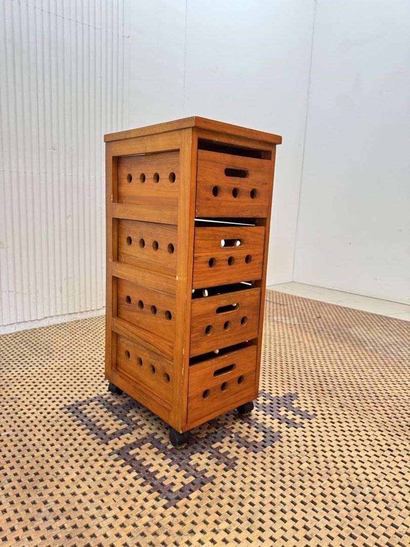 Slim Drawer (Category: Shelves, Cabinets & Racks) located in Quezon City. Submitted by matetdevis13 (Listing ID 1469601935, Image 3). Description: Wooden 3-Tier Slim Drawer Price: 3,500 L12 x W16 x H31 In good condition Code JMD10-M134A.