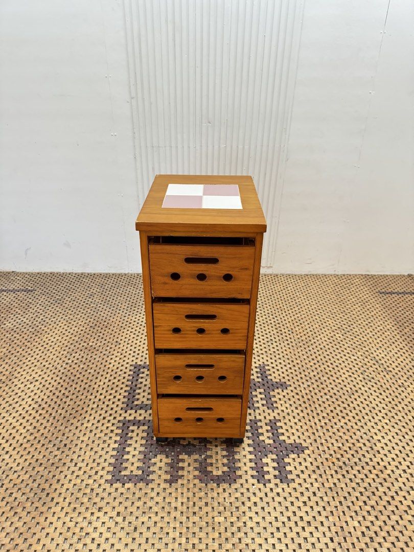 Slim Drawer (Category: Shelves, Cabinets & Racks) located in Quezon City. Submitted by matetdevis13 (Listing ID 1469601935, Image 2). Description: Wooden 3-Tier Slim Drawer Price: 3,500 L12 x W16 x H31 In good condition Code JMD10-M134A.