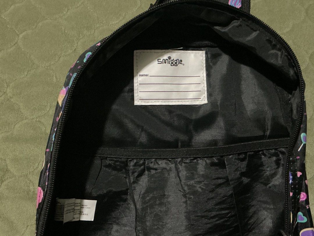 Smiggle kids backpack (Category: Babies & Kids Fashion) located in Angeles City. Submitted by goodbuysathome (Listing ID 1469731752, Image 2). Description: Smiggle backpack for kids Authentic measurements nsa photos npo Add sf 55 Luzon jnt courier Gcash payment .