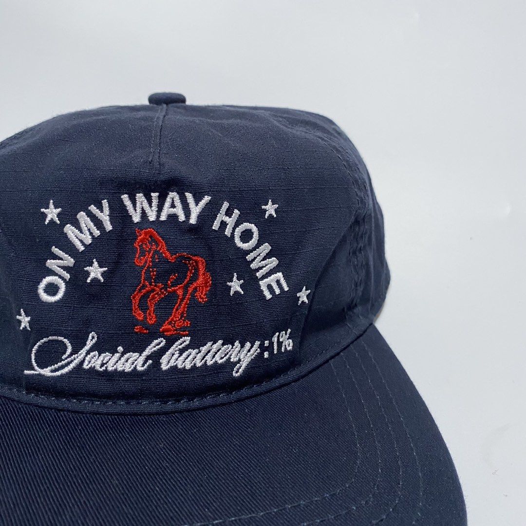 social battery 1 % 6 panel hat (Category: Caps & Hats) located in Quezon City. Submitted by hatlocker (Listing ID 1469593686, Image 2). Description: ₱900.00 only dm.