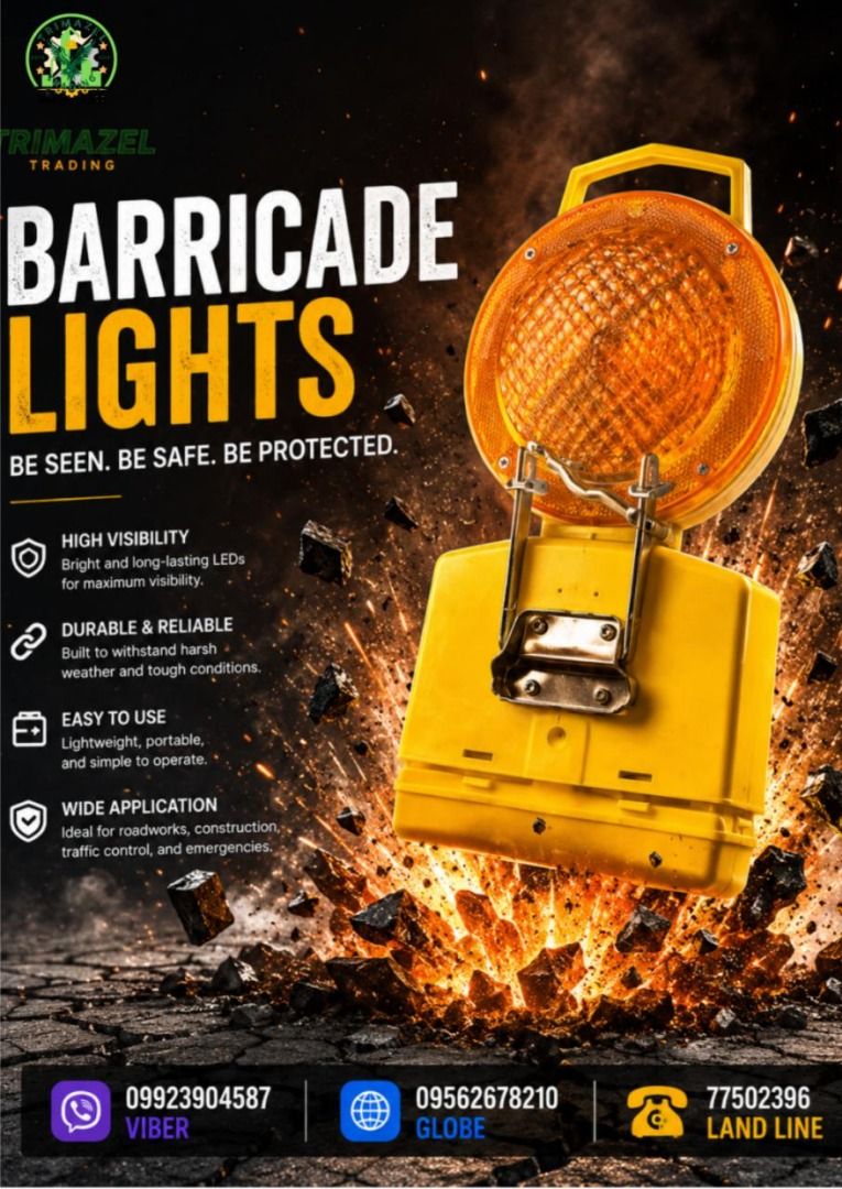 SOLAR BARRICADE LIGHT (Category: Looking For) located in Caloocan City. Submitted by bodega_sales27 (Listing ID 1469577522, Image 1). Description: 🚨 BEST PRODUCT TITLE SOLAR BARRICADE WARNING LIGHT – LED TRAFFIC SAFETY LIGHT FOR ROAD & CONSTRUCTION WORKS ### 📝 PRODUCT DESCRIPTION 🚧 SOLAR BARRICADE LIGHT — BRIGHTER VISIBILITY, BETTER SAFETY! ☀️ Enhance road safety and visibility with our Solar Barricade Light, ideal for construction sites, road