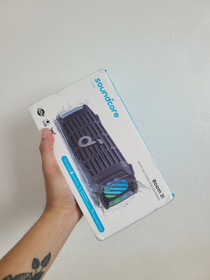 Soundcore Boom 3i (Blue) Sealed (Category: Soundbars, Speakers & Amplifiers) located in Naga. Submitted by nobita_1807 (Listing ID 1469692123, Image 1). Description: Payment first plus 250 shipping fee Mode of payment ; Gcash Courier ; LBC - Brand new & factory-sealed in original retail box - Powerful 50W output with BassUp 2.0 technology - IP68 waterproof: floats on water and resists seawater corrosion - Long-lasting battery with up to 16 hours 