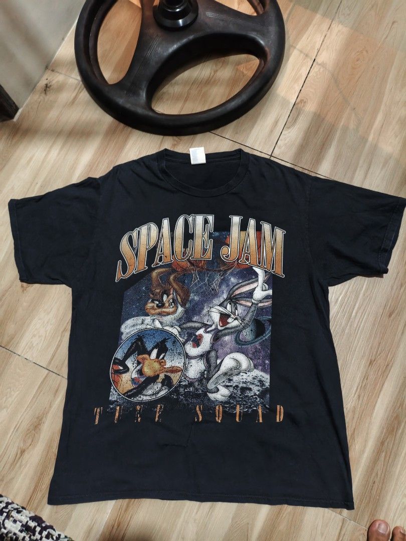 Space Jam Shirt (Category: Tshirts & Polo Shirts ) located in Manila. Submitted by sigma.vtg (Listing ID 1469678734, Image 1). Description: Crack prints, graphic fade, repaired slice 250 + sf.