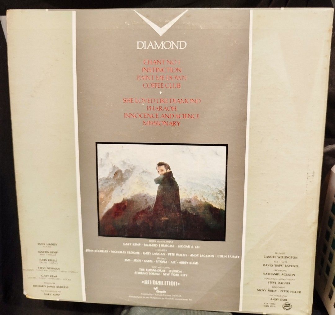 Spandau Ballet - Diamond (Category: Vinyls) located in San Juan City. Submitted by rjvs1216 (Listing ID 1469594067, Image 2). Description: Spandau Ballet Diamond Vinyl Record Price 1000.