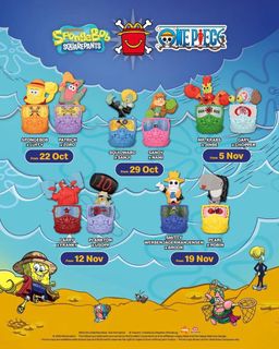 mcd spongebob x onepiece, Toys & Collectibles, Figurines & Models ...