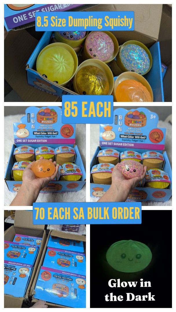 Squishy Dumpling Fidget Toy 8.5 Size & 5.5 Size (Category: Kids Toys) located in Manila. Submitted by marthney (Listing ID 1469604719, Image 1). Description: 8.5 and 5.5 SQUISHY DUMPLING SALE CAN DO SHIPPING VIA LALAMOVE, GRAB OR JNT PM PM PM OFFER KAYO PRESYO KUNG WHOLESALER PO KAYO THANK YOU 😁.