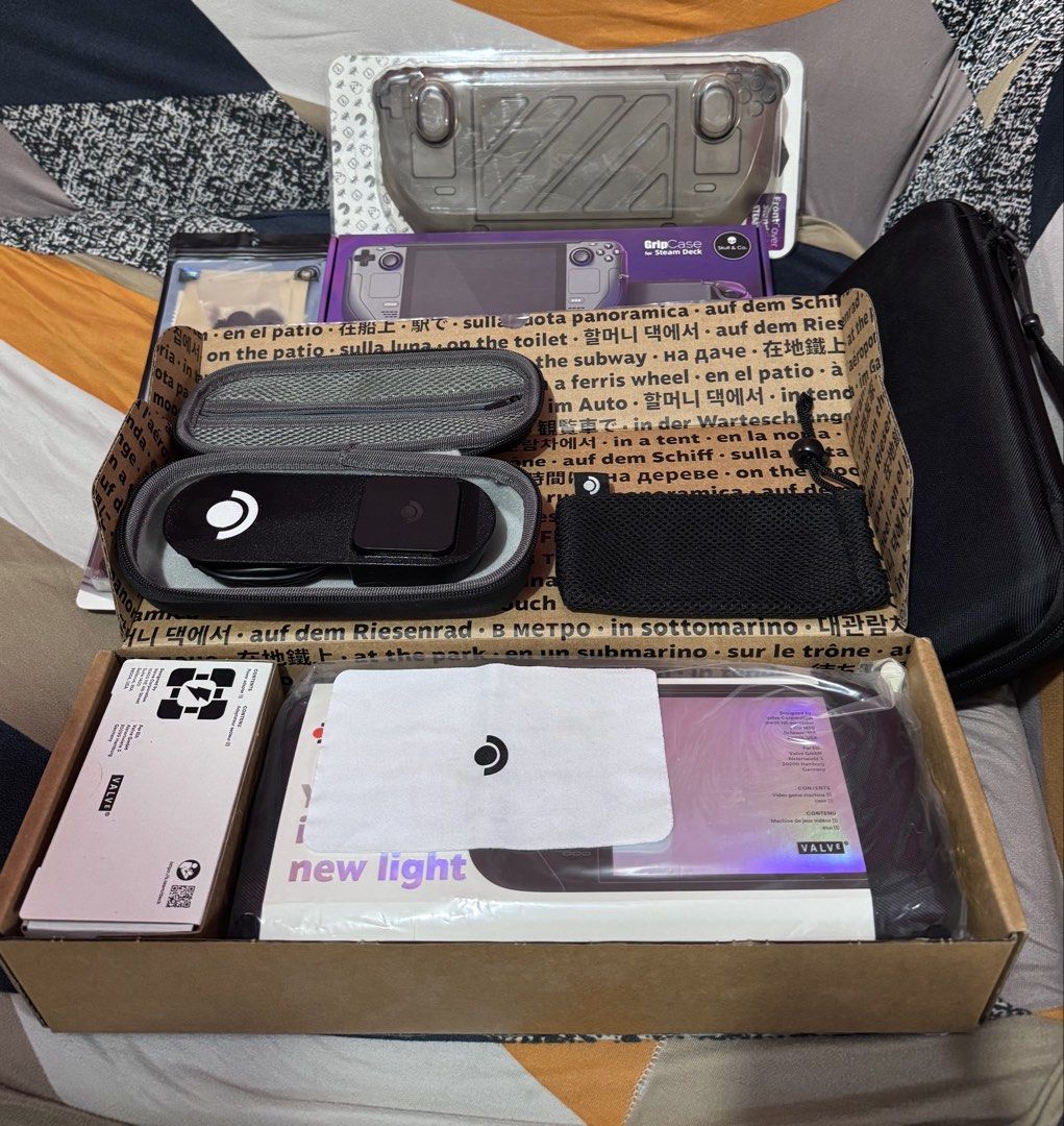 Steam Deck OLED 1TB with Skull & Co Accessories Bundle (Category: Other Gadgets) located in Manila. Submitted by kazoo1490 (Listing ID 1469649934, Image 3). Description: ✨ LIKE-NEW CONDITION | WELL-MAINTAINED ✨ ✅ 1TB OLED Model ✅ Like-new condition ✅ No dents or scratches ✅ 100% battery health ✅ Tempered glass installed ✅ Skull & Co. thumb grips ✅ Trackpad cover installed 🎮 GAMES INCLUDED * The Last of Us Part I * God of War Ragnarök * Silent Hi