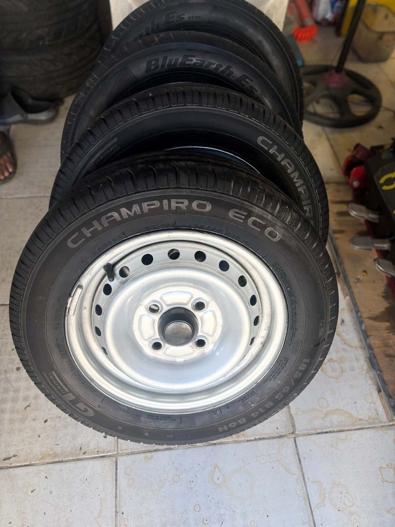 Steel mags (Category: Mags and Tires) located in Manila. Submitted by swiftphoenix.91e520 (Listing ID 1469758417, Image 2). Description: Steel mags Pcd 114 W/tires 185/65/14 2pc gt radial 2pc bridgestone 80% prod date 2020.