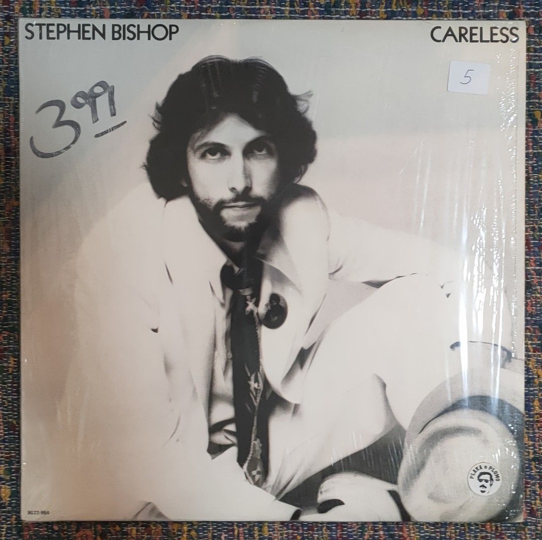 Stephen Bishop - Careless LP Vinyl Record (Category: Vinyls) located in Quezon City. Submitted by plaka.o.plomo (Listing ID 1469612183, Image 1). Description: Artist(s) : Stephen Bishop Album : Careless Year : 1976 Media : VG+ Color : Black Sleeve : VG+ No. : 1x Vinyl Size : 12" RPM : 33 Country : Canada Catalog No. : 9022-954 Tracklist : - Side A 1. On And On 3:00 2. Never Letting Go 3:45 3. Careless 3:42 4. Sinking In An Ocean Of Tears 3:08 5. 