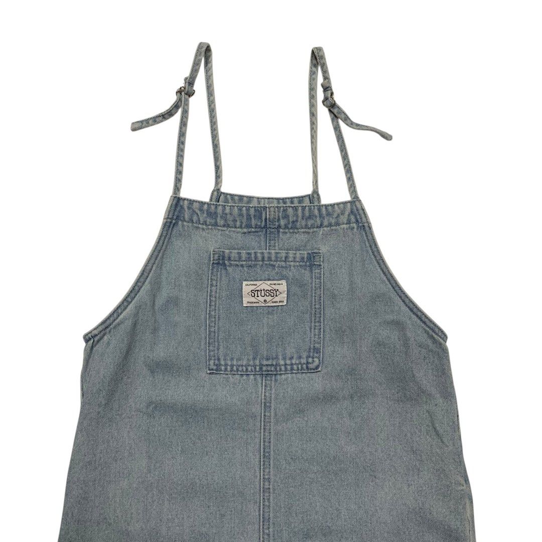 Stussy Denim Apron Style String Mini Dress (Category: Dresses) located in Baguio. Submitted by thesecretshop_ph (Listing ID 1469668130, Image 2). Description: Size: 6 Lenght: 26” Width: 16” ( Pit to pit ) Waist: 17” Issue: -.