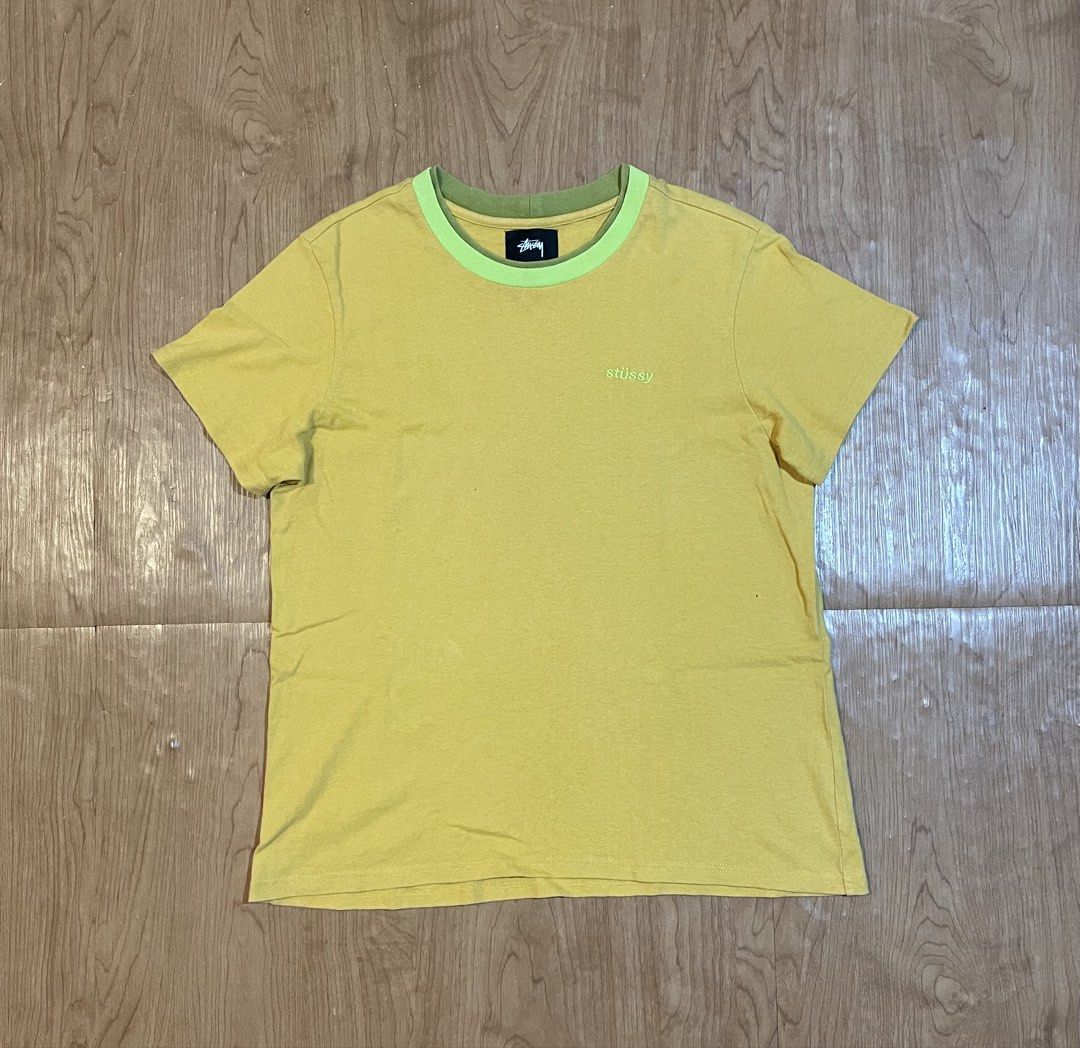 Stussy Relay Double Ribbed Crew-Neck Tee (Category: Activewear) located in Bacolod City. Submitted by maxpeynthrift (Listing ID 1469634324, Image 1). Description: Size Small W 19.5 L 25 Good condition No issue Actual dimes last picture 100% cotton.