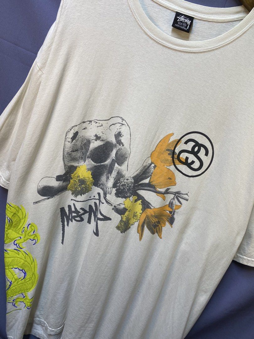 STUSSY “STRIKE PIGMENT DYED” TEE (Category: Tshirts & Polo Shirts ) located in Makati City. Submitted by drip.poww (Listing ID 1469729012, Image 3). Description: - Authentic Stussy - Color: White - Size: XXL - Dimes: 27x32 - Authentic - Excellent condition - Need wash, fresh from bale - Material: 100% Cotton Please don’t expect too much—these are thrifted (ukay) items. 😊 !!STILL NEGOTIABLE!!.