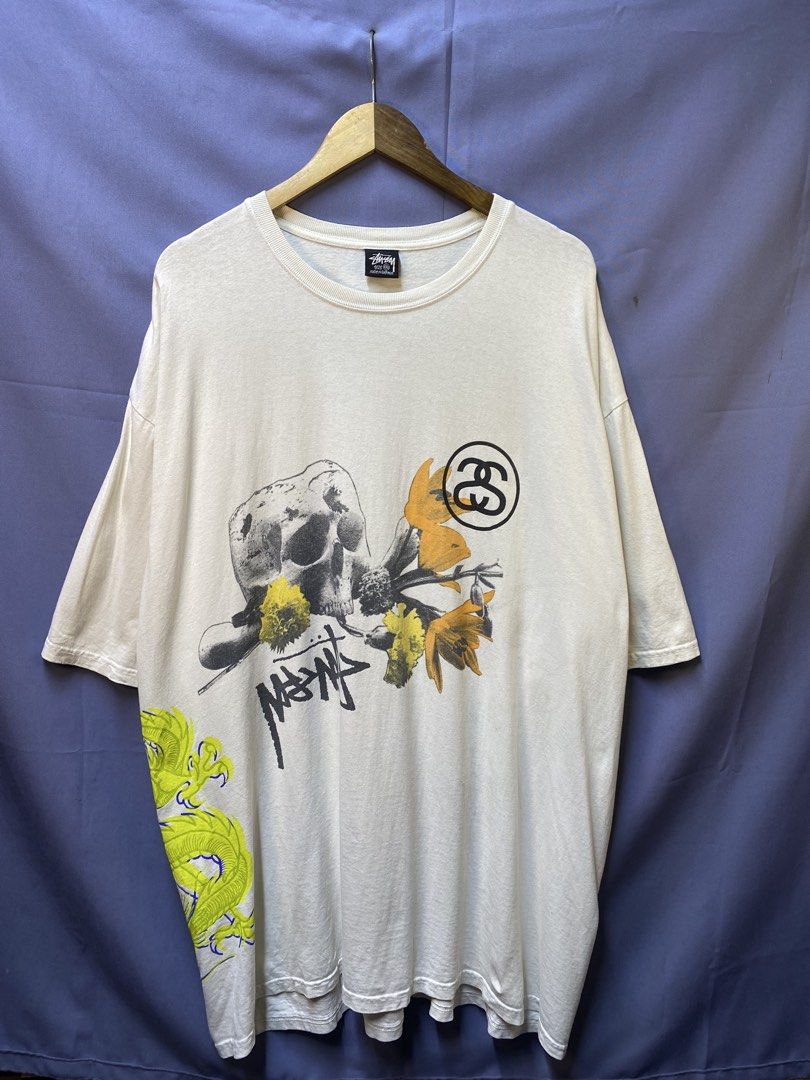 STUSSY “STRIKE PIGMENT DYED” TEE (Category: Tshirts & Polo Shirts ) located in Makati City. Submitted by drip.poww (Listing ID 1469729012, Image 2). Description: - Authentic Stussy - Color: White - Size: XXL - Dimes: 27x32 - Authentic - Excellent condition - Need wash, fresh from bale - Material: 100% Cotton Please don’t expect too much—these are thrifted (ukay) items. 😊 !!STILL NEGOTIABLE!!.