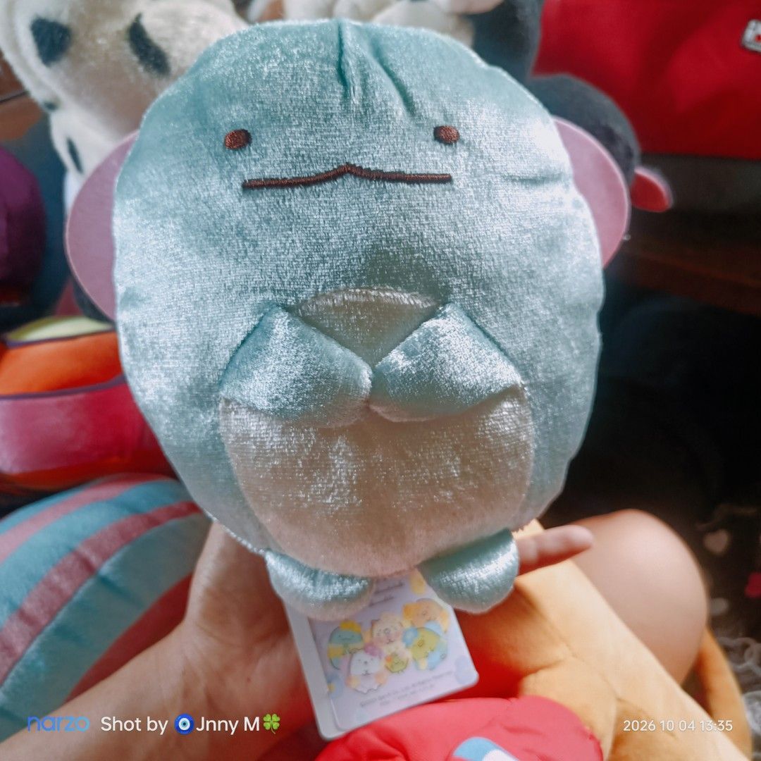 Sumikko Gurashi Penguin Plush Toy (Category: Plushies & Soft Toys) located in Taguig. Submitted by mhayestufftoys (Listing ID 1469589745, Image 1). Description: - Round teal plush toy - Features small pink cheeks, cream belly, and tucked flippers - Super soft and very huggable - Brand new with original tag still attached - Clean surface with no stains or loose threads.