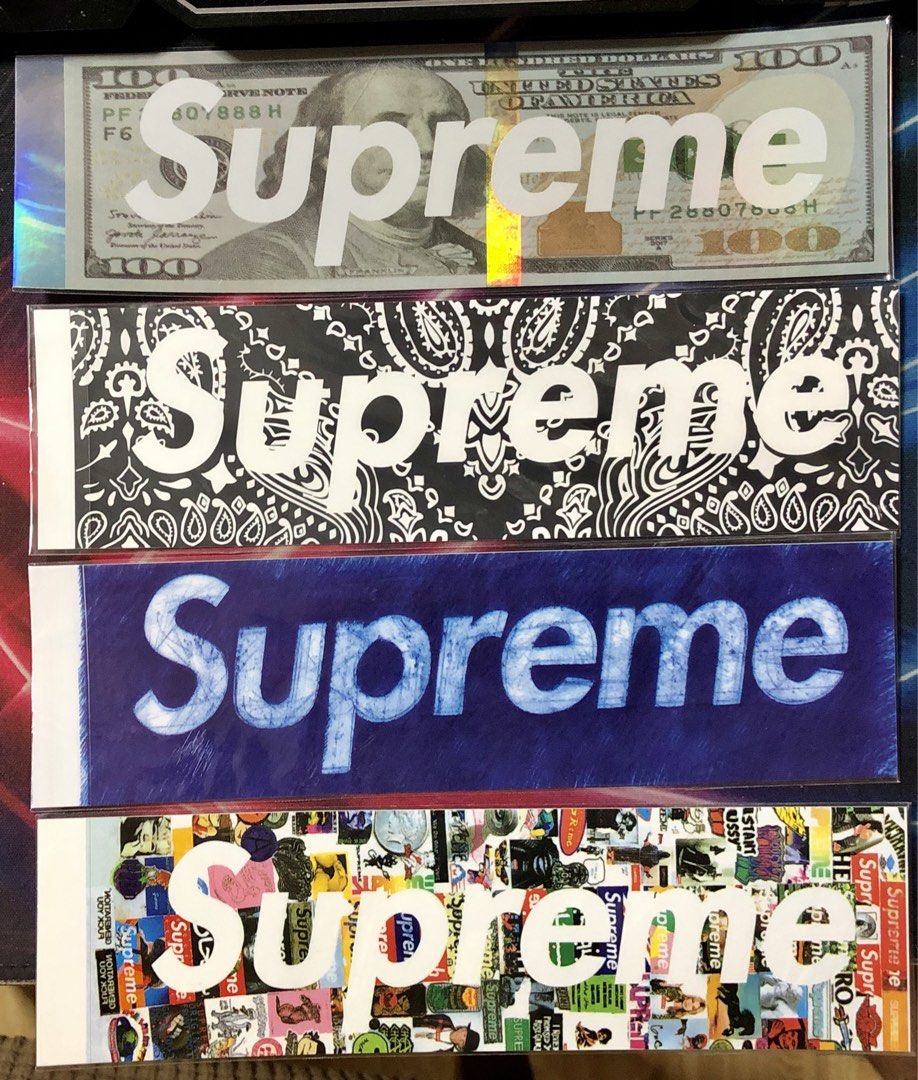 Supreme Box Logo Stickers (Category: Luxury Accessories) located in Manila. Submitted by kuzma.francisco (Listing ID 1469607594, Image 1). Description: 6.5K aspack or best offer 📩 - Set of 4 unique Supreme box logo stickers Can do shipping Via LBC Can do house delivery Via Lalamove /Grab .