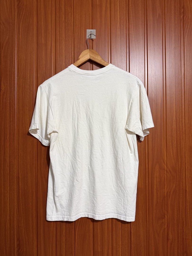 Supreme x Yohji Yamamoto White Tee (Category: Tshirts & Polo Shirts ) located in Manila. Submitted by tlfph (Listing ID 1469690873, Image 3). Description: - Brand: Supreme x Yohji Yamamoto - Size: Small - Color: White - Material: 100% pre-shrunk cotton (Made in U.S.A.) - Design: Red spray paint Supreme logo with black signature print - Condition: Clean fabric, crisp and clear graphics - Care: Machine wash warm.