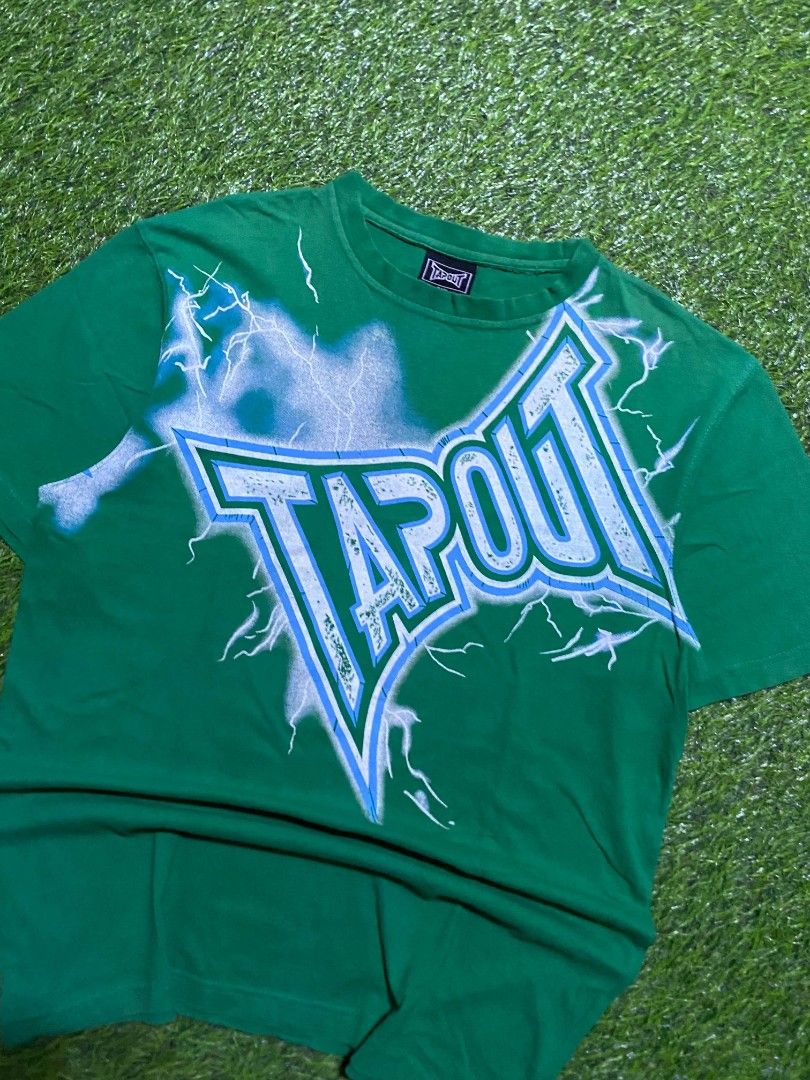 Tapout Graphic Tee Green Size 2XL (Category: Tshirts & Polo Shirts ) located in Manila. Submitted by franzenbal30332 (Listing ID 1469715172, Image 3). Description: TAPOUT SIZE L TO XL WIDTH - 22 LENGTH - 30 COLOR RATE 9.5 EXCELLENT CONDI ISSUE SLIGHTLY BACON NECK,MINI HARLINE.