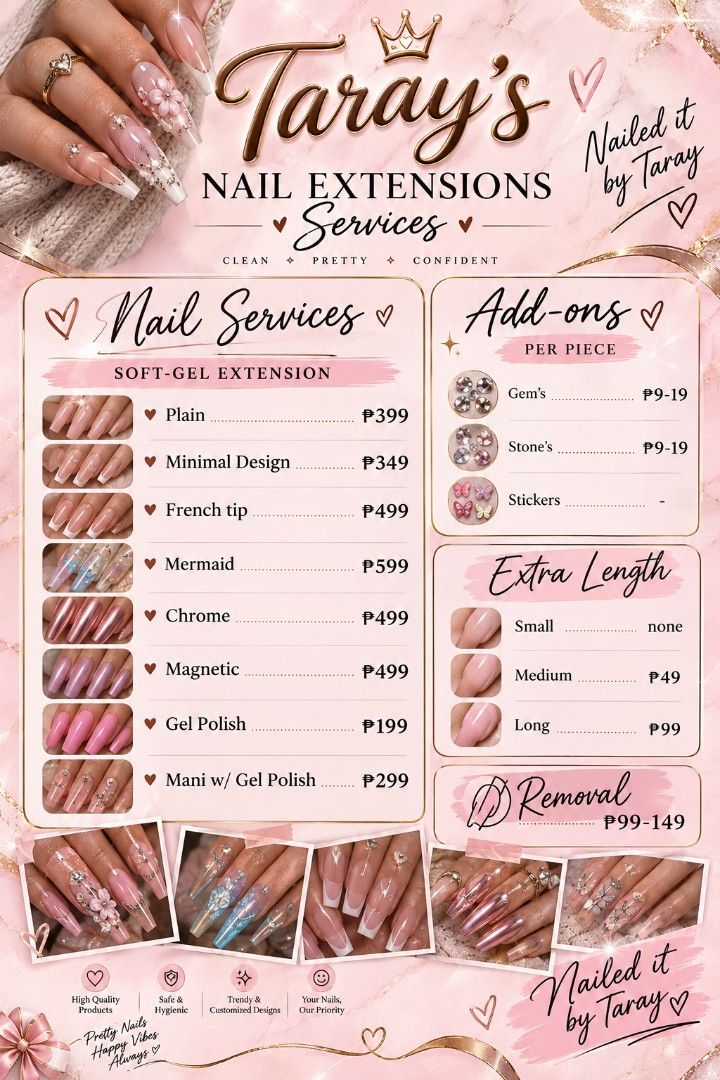 Taray Lashes, Nails, and Ear Piercing Services (Category: Makeup) located in Manila. Submitted by quiin_taray (Listing ID 1469587199, Image 3). Description: - Book your next beauty session with Taray! - Professional eyelash extensions starting at 299 PHP - Soft-gel nail extensions available - Ear piercing sets for only 399 PHP - Free hypoallergenic US 10K gold earrings with birth month gemstones included in piercing sets - Message us to book your