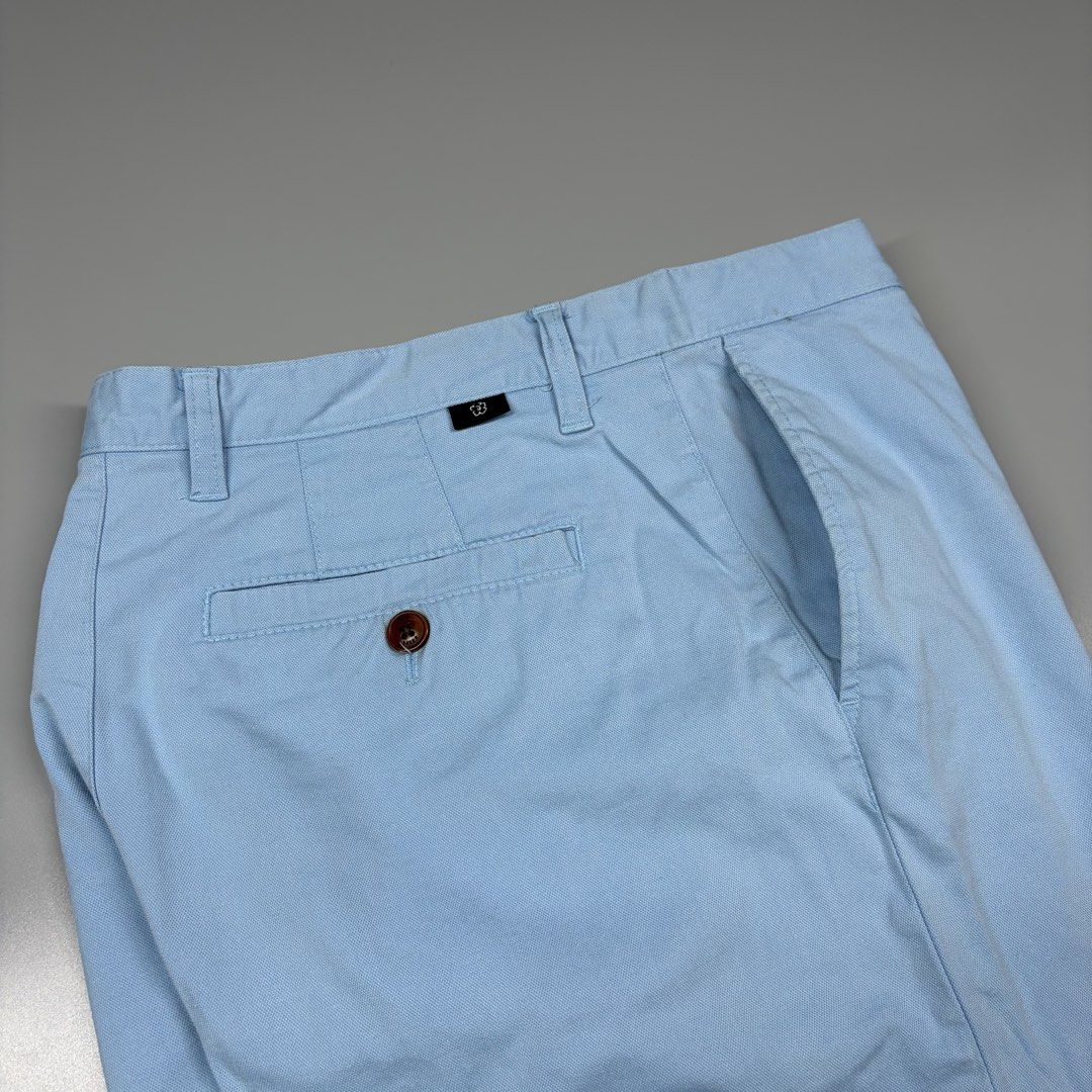 Ted Baker (Category: Shorts) located in Cavite. Submitted by onebeancent (Listing ID 1469719011, Image 3). Description: Size: 34 Waistline Dimension: 17" Length (Above the knee) Color: Sky bluee Color Rate: 10/10 Issue: 1 Hole see last pic for ref. Condition: Excellent overall Price: 380php Additional Shipping Fee (J&T Small Pouch) 75php Luzon 100php visayas 120php mindanao.