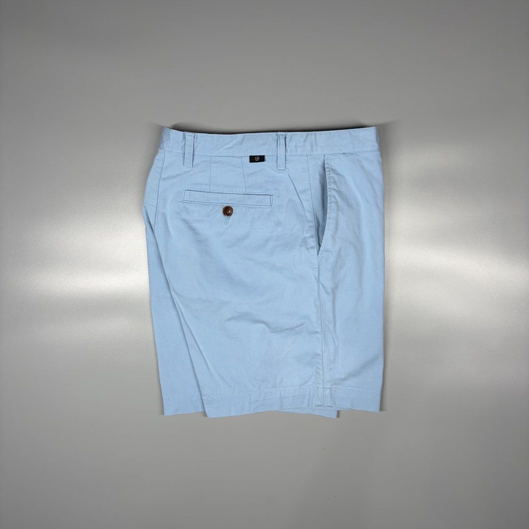 Ted Baker (Category: Shorts) located in Cavite. Submitted by onebeancent (Listing ID 1469719011, Image 2). Description: Size: 34 Waistline Dimension: 17" Length (Above the knee) Color: Sky bluee Color Rate: 10/10 Issue: 1 Hole see last pic for ref. Condition: Excellent overall Price: 380php Additional Shipping Fee (J&T Small Pouch) 75php Luzon 100php visayas 120php mindanao.