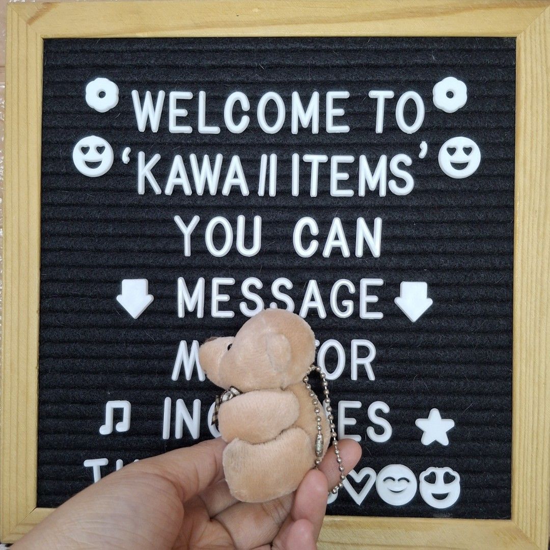 Teddy Bear Brown Mini Charm Plush Toy (Category: Plushies & Soft Toys) located in Bulacan. Submitted by kawaii_items_stuffed_toys (Listing ID 1469741542, Image 2). Description: Brand new From japan box Teddy Bear Brown Mini Charm/Keychain Height 3inches/8cm Just message me if you ever want to see more pictures of the item, I'm more than glad to assist you. 📌Location: San Jose Del Monte Bulacan, Philippines 🛵Shipping: Flash/Lalamove 💰Payment Th