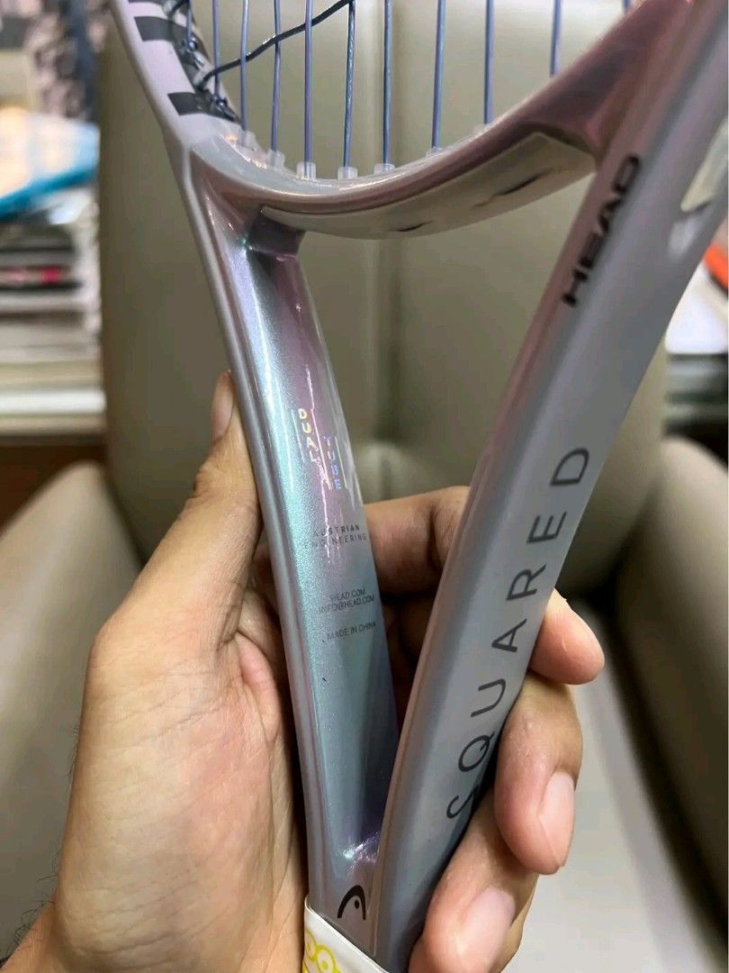 Tennis Racket Head SQUARED (Category: Racket and Ball Sports) located in Manila. Submitted by clevercrystal_254bfe (Listing ID 1469732386, Image 3). Description: Tennis Racket Head SQUARED String Pattern: 16*18 Grip 2.