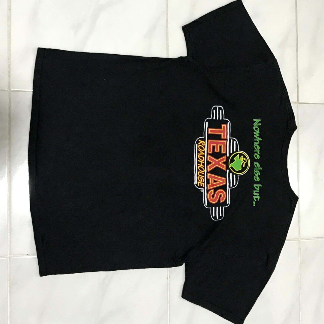 TEXAS ROADHOUSE GRAPHIC TEE SHIRT LARGE (Category: Tshirts & Polo Shirts ) located in Cavite. Submitted by justthrift06 (Listing ID 1469682039, Image 2). Description: DIMENSION 23X30 GOOD CONDITION SHIPPING NATIONWIDE.