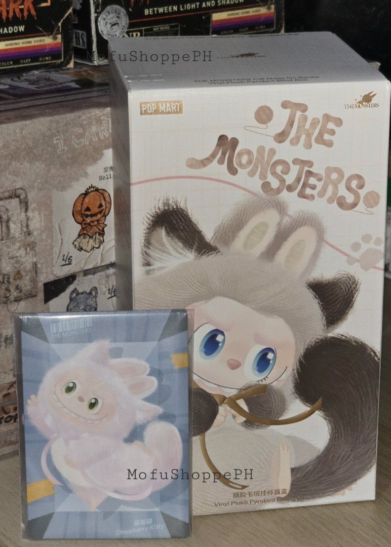 The Monsters - Cat Mode On (Category: Plushies & Soft Toys) located in Marilao. Submitted by mofushoppeph (Listing ID 1469747142, Image 1). Description: The Monsters - Cat Mode On • Strawberry Kitty • Sealed Pouch • Opened just to check • Bottom opened • Complete Incl.