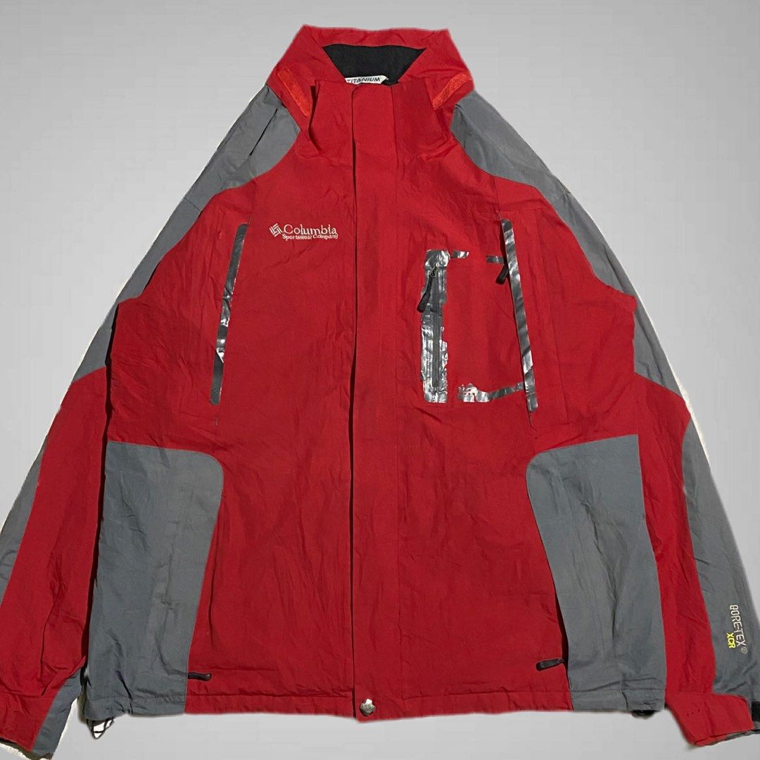 The North Face x Columbia ASPACK (Category: Coats, Jackets and Outerwear) located in Mabalacat. Submitted by stellargarments (Listing ID 1469737401, Image 2). Description: The North Face Summit Series L: 26 W : 22.5 8/10 EMBROIDERED BACK TO BACK LOGOS VELCRO RIBBINGS SMOOTH ZIPPERS WITH INSIDE POCKET & 2 WAY ZIPPER VERY COMFY & SMOOTH ON SKIN NEED WASH STAINS SA BANDANG POCKETS & SA PABABA cut maraming washtags FRESH FROM BALE columbia red windbr
