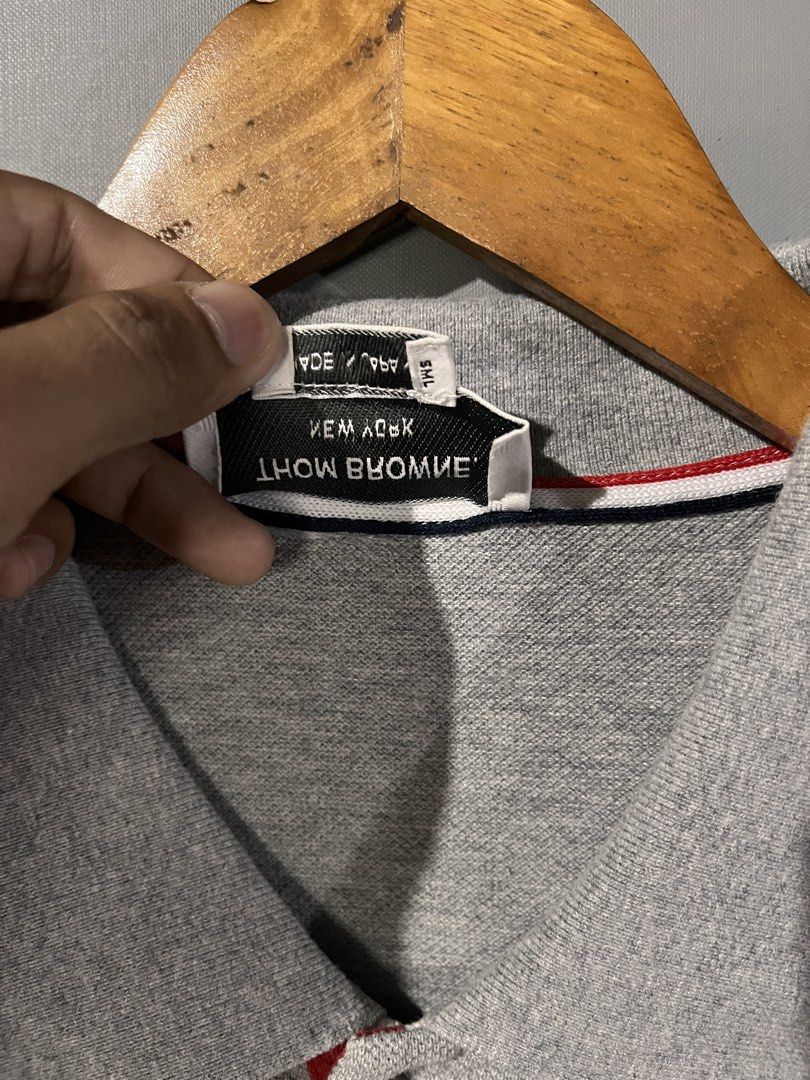 Thom Browne 4 bar Polo Shirt (Category: Luxury Apparel) located in San Mateo. Submitted by street_rev (Listing ID 1469689135, Image 3). Description: 27/29 x 21.