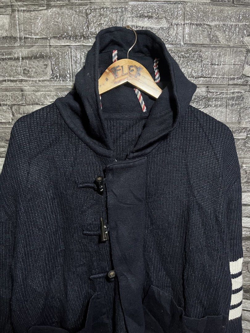 Thom Browne Duffle Knitted Cardigan Jacket (Category: Luxury Apparel) located in Manila. Submitted by flex_curation (Listing ID 1469717646, Image 2). Description: 25x27 IN VERY GOOD CONDITION BACOOR CAVITE LOC.