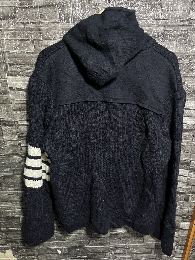 Thom Browne Duffle Knitted Cardigan Jacket (Category: Luxury Apparel) located in Manila. Submitted by flex_curation (Listing ID 1469717646, Image 3). Description: 25x27 IN VERY GOOD CONDITION BACOOR CAVITE LOC.