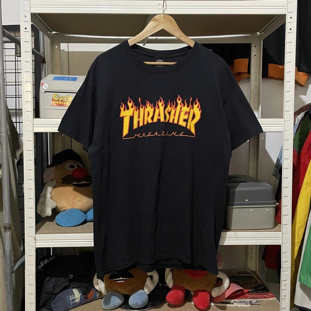 Thrasher Tee Large 22 x 29 (Category: Tshirts & Polo Shirts ) located in Porac. Submitted by good.thriftsph (Listing ID 1469620301, Image 1). Description: Thrasher Excellent Condition Hairline Crack on print 22 x 29 Gcash•JNT•Porac.