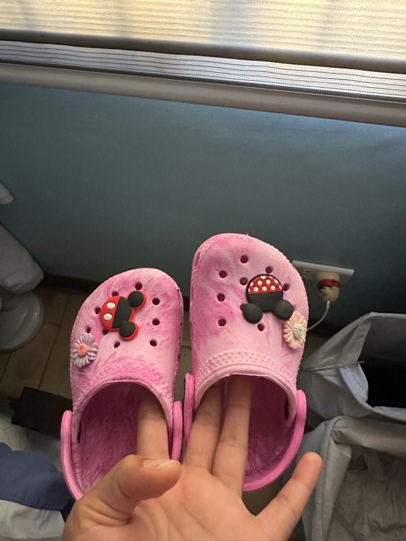 tie dye crocs (Category: Babies & Kids Fashion) located in Rizal. Submitted by chonwear (Listing ID 1469616082, Image 3). Description: 2months lang nagamit very light weight super pretty ng design hard to let go 🥲 1500+ nabili ko in website super steal the price na and looks new padin sa dami nya na crocs bihira lang to magamit c6 size prefer age 1-2y .