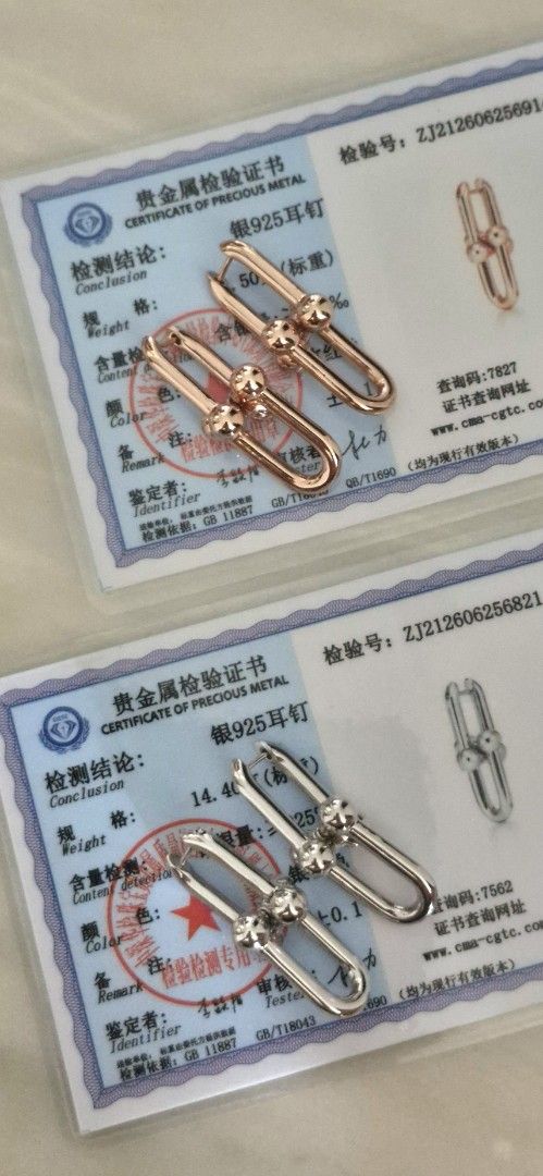 TIFFANY & CO. LARGE HARDWARE EARRINGS (Category: Earrings) located in Pasig City. Submitted by gotenten (Listing ID 1469624540, Image 1). Description: S925 MC Rhodium-coated..