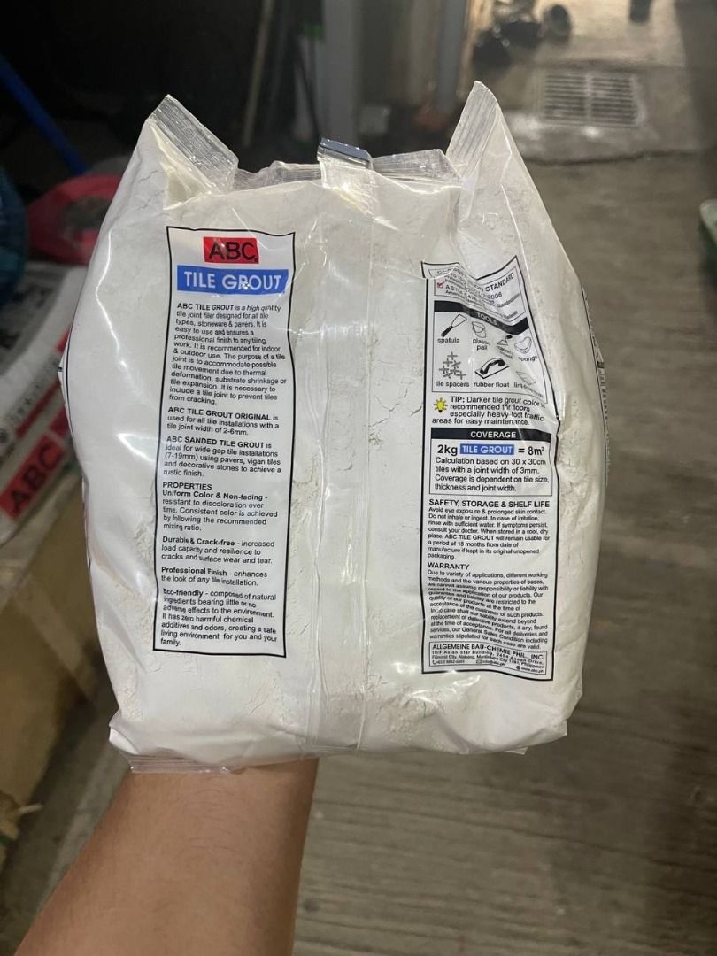 Tile grout Color: White (Category: Everything Else Others) located in Manila. Submitted by 09171479278_elsie. (Listing ID 1469650394, Image 2). Description: Tile grout Color: White.
