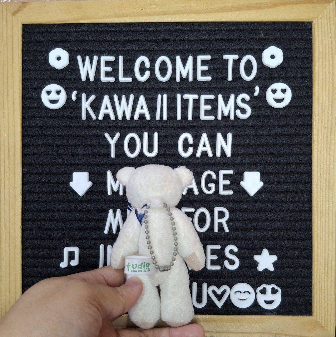 Tiny Studio Teddy Bear White Charm Plush Toy (Category: Plushies & Soft Toys) located in Bulacan. Submitted by kawaii_items_stuffed_toys (Listing ID 1469741893, Image 3). Description: Brand new From japan box Tiny Studios Teddy Bear White Charm/Keychain Height 4½inches/12cm Just message me if you ever want to see more pictures of the item, I'm more than glad to assist you. 📌Location: San Jose Del Monte Bulacan, Philippines 🛵Shipping: Flash/Lala