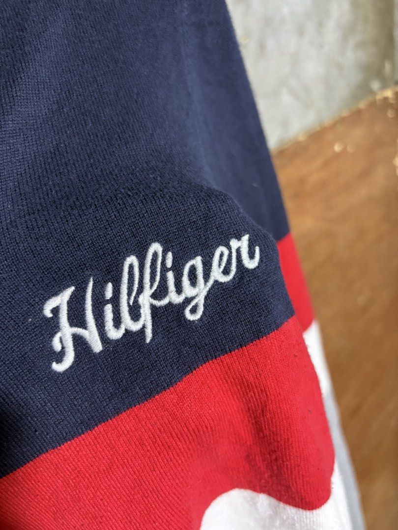 Tommy Hilfiger Knit Sweater (Category: Others Tops) located in Aparri. Submitted by bry_thrifts (Listing ID 1469685164, Image 3). Description: Width: 19” Length: 25” Color rate: 9.8/10 Condition: 9.8/10 Issue: Need wash.