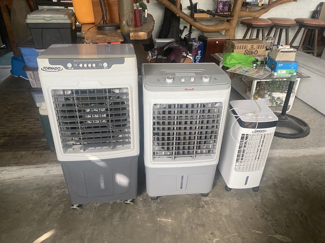 Tornado / Dowell Air Cooler (Category: Air Conditioning and Heating) located in Manila. Submitted by red_door_crafts (Listing ID 1469628952, Image 1). Description: Prepare for the incoming El Nino. Check out these aircoolers. Specs on the photos. Tomas Morato Scout Area for pickup. Buyer shoulders delivery fee. Dowell ₱3,459 Tornado Blaster ₱2,659 Tornado Personal ₱1,459 get all for ₱5,559 RFS: upgrade to aircon.