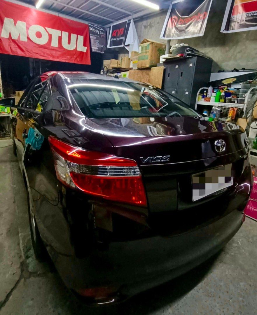 Toyota Vios 1.5 E (A) (Category: Used Cars) located in Manila. Submitted by lilypumpy23 (Listing ID 1469582343, Image 3). Description: FOR SALE! FOR SALE! 🚗 2017 Toyota Vios 1.3 E 🚗 Engine : 1NR-FE (DUAL VVTi) ODO: 111,+++ CVT Automatic Transmission Color : BLACKISH RED MICA Good Running Condition Clean & Intact Interior All Power Window Working Power Door lock working With Original Spare Key 🔑 Cold A/C Complete Original Papers NO History of M