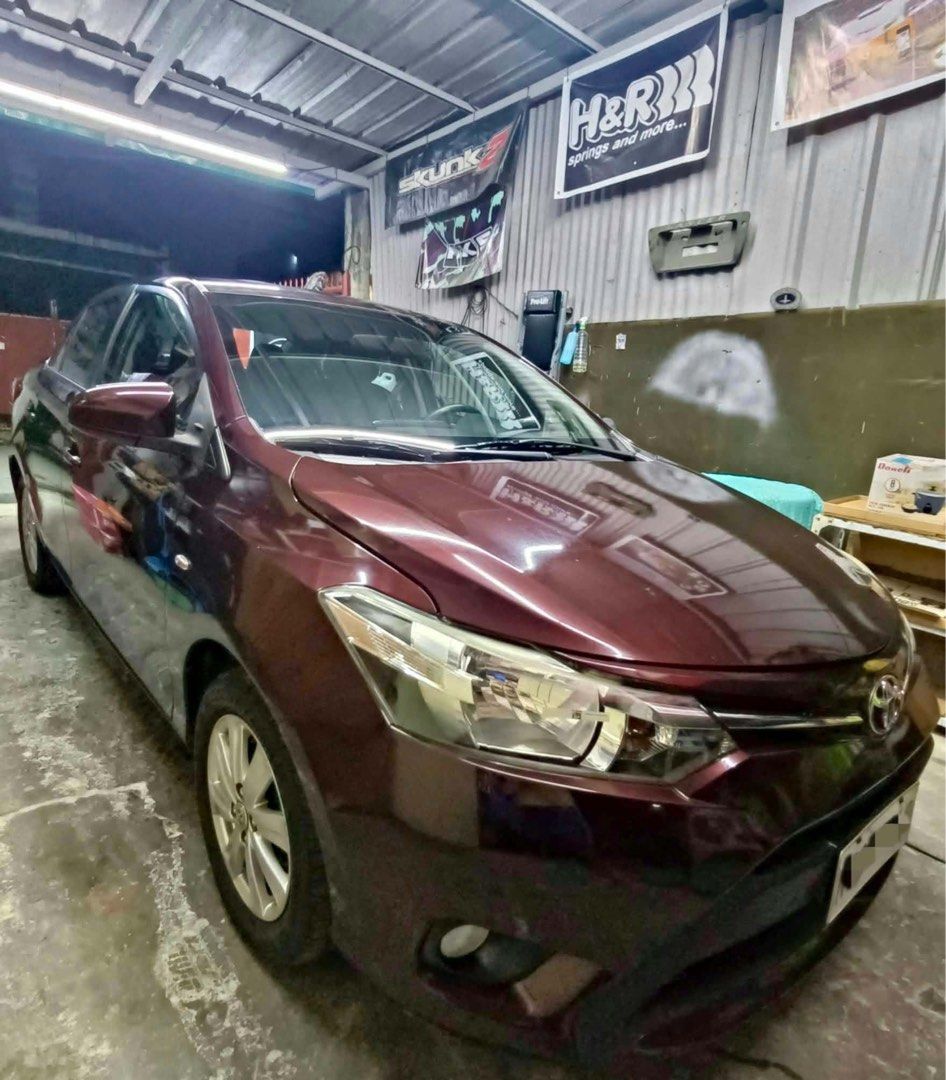 Toyota Vios 1.5 E (A) (Category: Used Cars) located in Manila. Submitted by lilypumpy23 (Listing ID 1469582343, Image 2). Description: FOR SALE! FOR SALE! 🚗 2017 Toyota Vios 1.3 E 🚗 Engine : 1NR-FE (DUAL VVTi) ODO: 111,+++ CVT Automatic Transmission Color : BLACKISH RED MICA Good Running Condition Clean & Intact Interior All Power Window Working Power Door lock working With Original Spare Key 🔑 Cold A/C Complete Original Papers NO History of M