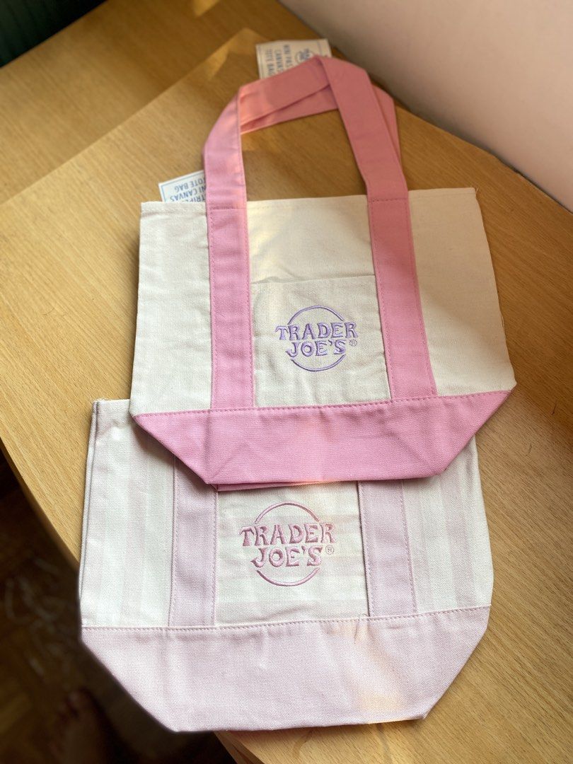 Trader Joe's Striped Mini Canvas Tote Bag (Category: Tote Bags) located in Batangas. Submitted by lux_kimmy (Listing ID 1469579426, Image 2). Description: ‼️PROMO‼️ Trader Joe’s Mini Tote Bag 🎀✨ Authentic from US 🇺🇸, Onhand already 🫶 BUY1 GET1 (choose any variants) for only ₱1,098+SF 💸✨ or you can buy retail for only ₱599+SF 💓.