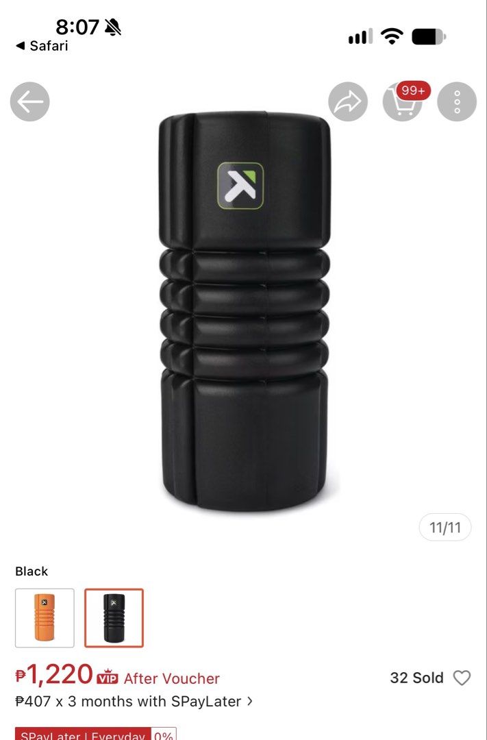 TriggerPoint GRID Foam Roller Black (Category: Toning & Stretching Accessories) located in Quezon City. Submitted by leatherco (Listing ID 1469684121, Image 2). Description: Di nagamit.