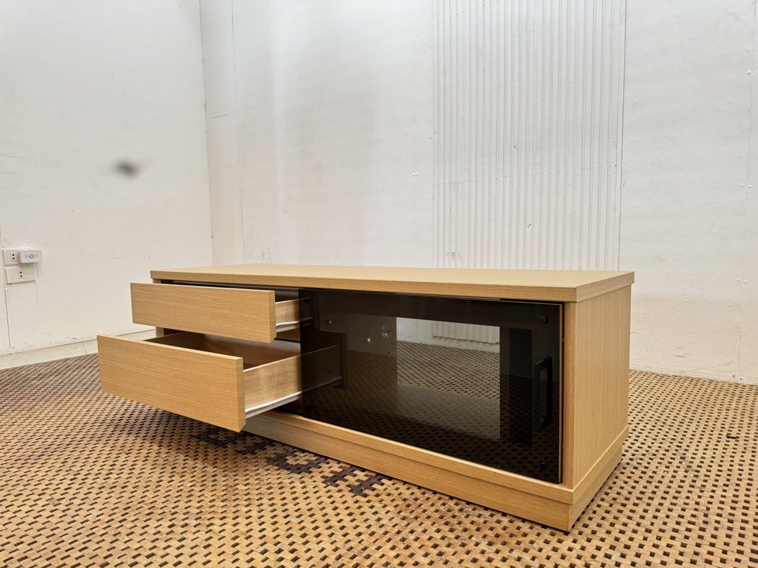 Tv Rack (Category: TV Consoles) located in Quezon City. Submitted by matetdevis13 (Listing ID 1469653022, Image 2). Description: Wooden TV Rack with Storage Price: 5,500 L47.5 x W15 x H16 In good condition Code JMD20-M71.