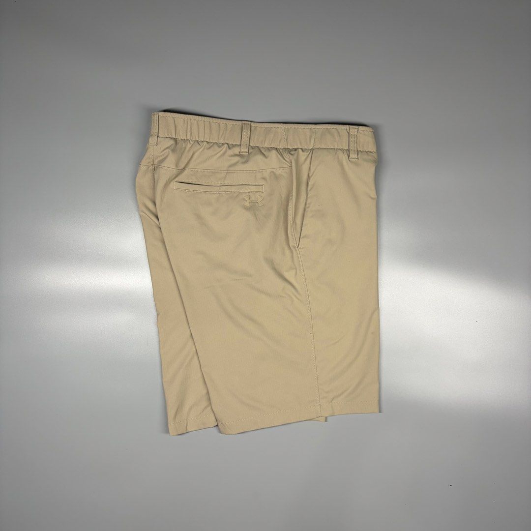 Under Armour Golf/Tactical Short (Stretchable) (Category: Activewear) located in Cavite. Submitted by onebeancent (Listing ID 1469716878, Image 1). Description: Size: 36 to 38 Waistline Dimension: 19" Length Color: Khaki Color Rate: 10/10 Issue: None Condition: Like new‼️ Price: 800php Additional Shipping Fee (J&T Small Pouch) 75php Luzon 100php visayas 120php mindanao.