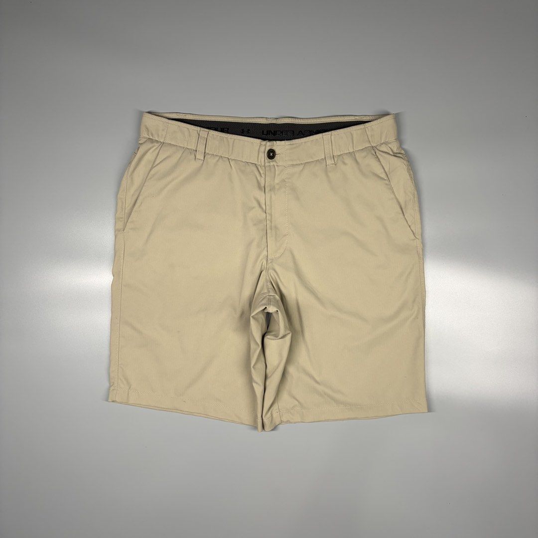Under Armour Golf/Tactical Short (Stretchable) (Category: Activewear) located in Cavite. Submitted by onebeancent (Listing ID 1469716878, Image 2). Description: Size: 36 to 38 Waistline Dimension: 19" Length Color: Khaki Color Rate: 10/10 Issue: None Condition: Like new‼️ Price: 800php Additional Shipping Fee (J&T Small Pouch) 75php Luzon 100php visayas 120php mindanao.