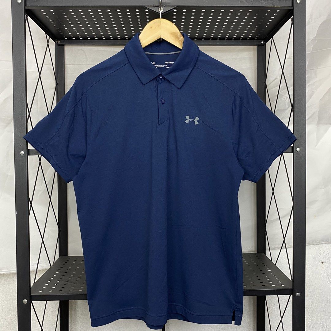 Under Armour Performance Poloshirt (Category: Tshirts & Polo Shirts ) located in Cebu City. Submitted by cebuvntgvibes (Listing ID 1469668202, Image 1). Description: 20W x 27L (S-M) . Deadstock condition. Soft quickdry fabric. Rubberized details. No issue. . Mine ₱1,300+sf.