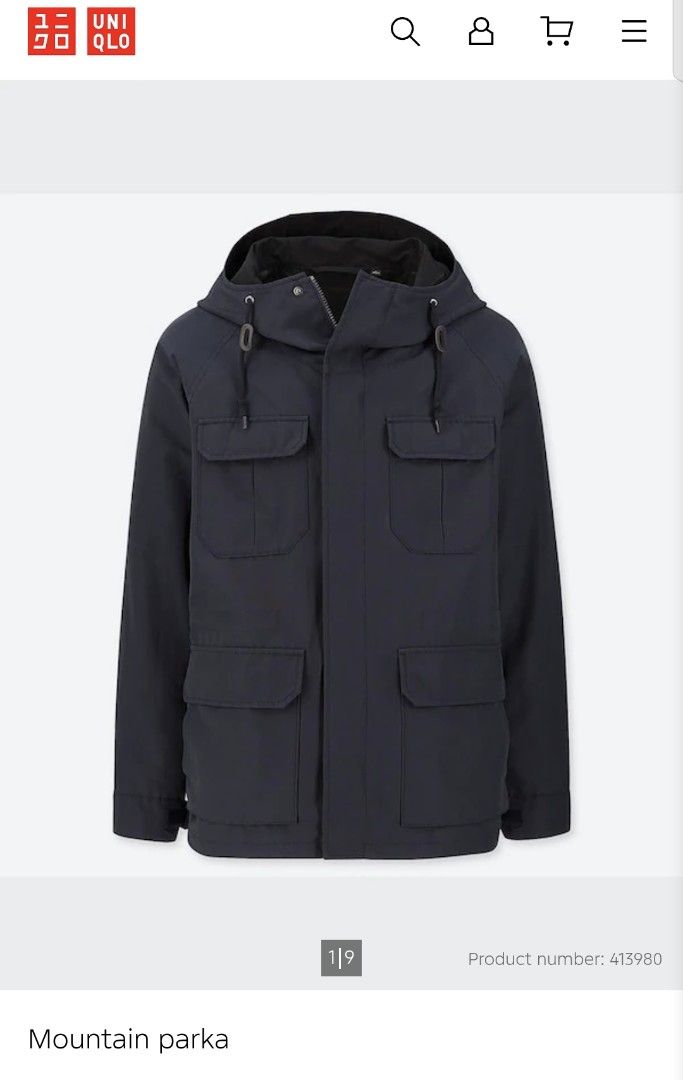 📍Uniqlo Mountain parka (Category: Coats, Jackets and Outerwear) located in Antipolo. Submitted by simplehans (Listing ID 1469586809, Image 1). Description: ‎📍Uniqlo Mountain parka ‎Size XL (Black) ‎Width- 23 ‎Length- 29.5 ‎Excellent Condition As New ‎DIRECT MESSAGE IF INTERESTED.