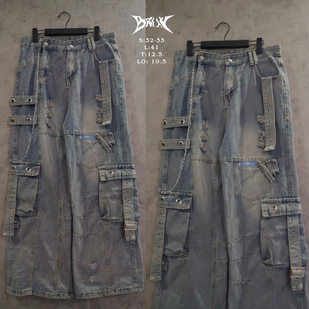 Unisex cargo blue (Category: Jeans) located in Dasmarinas. Submitted by brixx_wear (Listing ID 1469616379, Image 1). Description: DETAILS : HARD DENIM. [NO ISSUE] GCASH PAYMENT DETAILS INDICATED ON THE PHOTO NO COD, PAY AS YOU ORDER BASIS OPEN FOR ALTER ADD 50PHP [ PREFERRED SIZE ] COURIER J&T AND LALAMOVE +SHIPPING / DELIVERY FEE !REMINDERS! Color may slightly different due to lighting & phone adjustments. — LOCATION DASMA CAVITE.